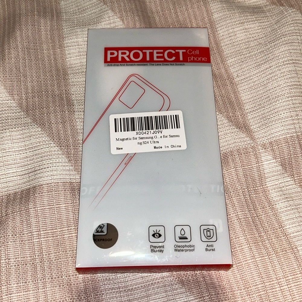 Magnetic for Samsung Galaxy S24 Ultra case - glass screen protector included